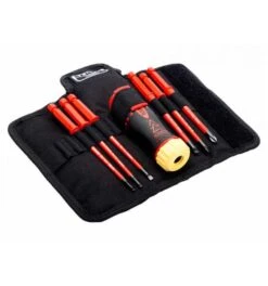 Bahco Isolierter Ratschen-Schraubendreher Mit Wechselbaren Klingen Für Schlitz- Und Phillips-Schrauben Im Satz - 6-tlg.