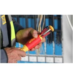 Wiha Schraubendreher Mit Bit Magazin LiftUp Electric Schlitz, Phillips, PlusMinus/Pozidriv Mit 6 SlimBits (38611) -Bahcore Geschaft bit schraubendreher bithalter mit griff 901269 czm