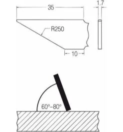 GRATTEC Keramicut-Entgrater I Feste Klinge CR 1100 -Bahcore Geschaft entgrater 123006 czm