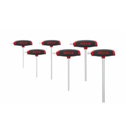 Wiha Stiftschlüssel Mit Quergriff Set ComfortGrip Sechskant 6-tlg. Mit Seitenabtrieb, Mattverchromt