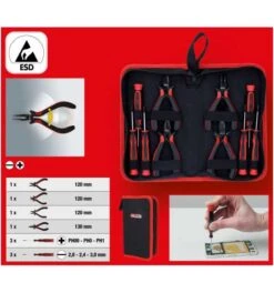 KS Tools Feinmechanik-Werkzeug-Satz, 10-tlg., Mit Praktischer Tragetasche -Bahcore Geschaft ks tools schraubendreher saetze 1580645 czm