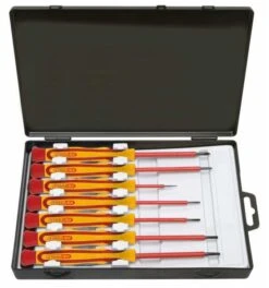 KS Tools Präzisions-Schraubendreher Mit Schutzisolierung Für Kreuzschlitzschrauben PH-Satz, 7-tlg.