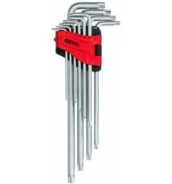 KS Tools Fünfstern-Winkelstiftschlüssel-Satz, Bohrung, Lang, 10-tlg.