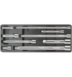 KS Tools CHROMEplus Verlängerungs-Satz Mit Verriegelung, 9-tlg.