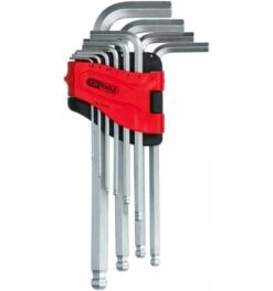 KS Tools Kugelkopf-Innensechskant-Winkelstiftschlüssel-Satz, Lang, 10-tlg.