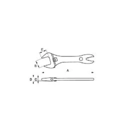 Bahco 32-mm-Rollgabelschlüssel Mit Weiter Maulöffnung, Phosphatiert, 205 mm -Bahcore Geschaft rollgabelschluessel 975589 czm 1