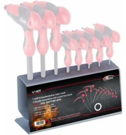 VIGOR Sechskant T-Griff Schraubendreher Satz, Innen Sechskant Profil, 2 – 10, Anzahl Werkzeuge: 8 -Bahcore Geschaft vigor schraubendreher saetze 751958 czm