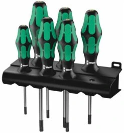 Wera 367/6 TORX BO Kraftform Schraubendrehersatz + Rack, 6-tlg.