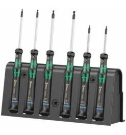 Wera 2052/6 Elektronik-Schraubendrehersatz + Rack, 6-tlg.