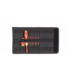 Wiha Schraubendreher Und Bit Set SlimVario Schlitz, Pozidriv, PlusMinus/Pozidriv 10-tlg. Inkl. Falttasche (41233)