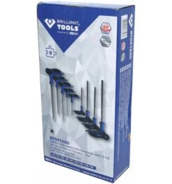 Brilliant Tools T-Griff-Torx Mit Stirnlochbohrung-Winkelstiftschlüssel-Satz, 9-tlg. -Bahcore Geschaft winkelschraubendreher torx 1446927 czm